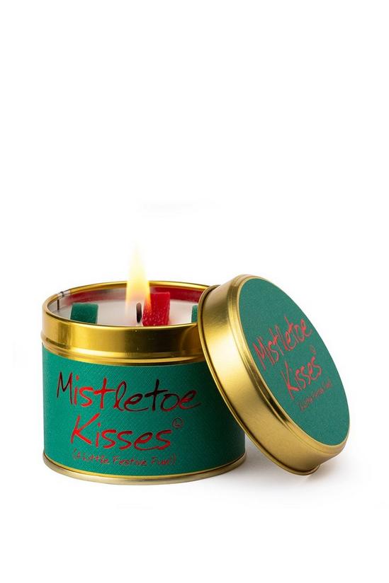 Lily Flame Mistletoe Kisses Tin Candle 1