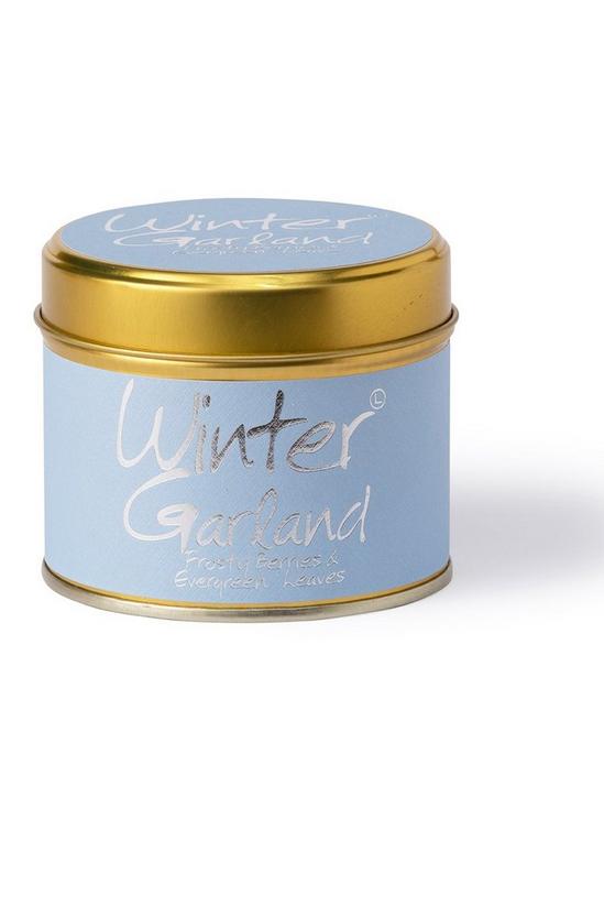 Lily Flame Winter Garland Tin Candle 3