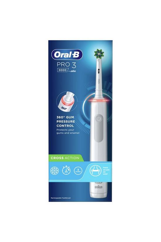 Oral B Pro 3 3000 Crossaction Toothbrush White 1