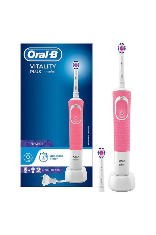 Oral B Vitality Plus 3D White Toothbrush Pink 2