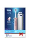 Oral B 3500 Toothbrush And Travel Case Pink thumbnail 1