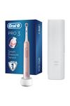 Oral B 3500 Toothbrush And Travel Case Pink thumbnail 2