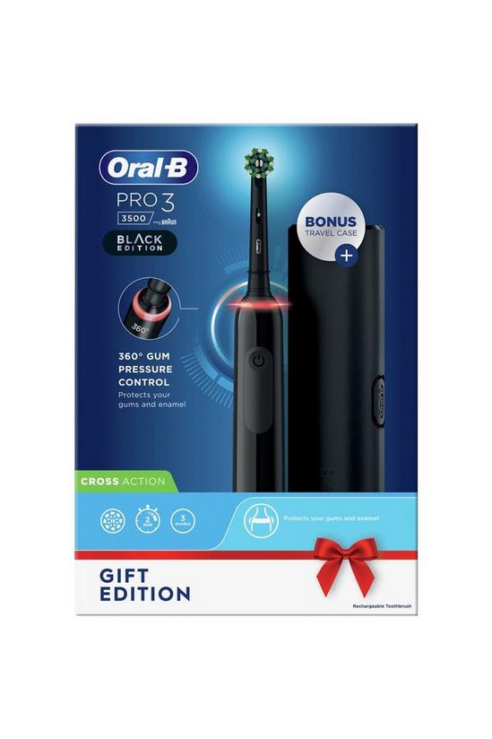 Oral B Pro 3 3500 Toothbrush And Travel Case Black 1