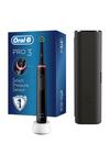 Oral B Pro 3 3500 Toothbrush And Travel Case Black thumbnail 2