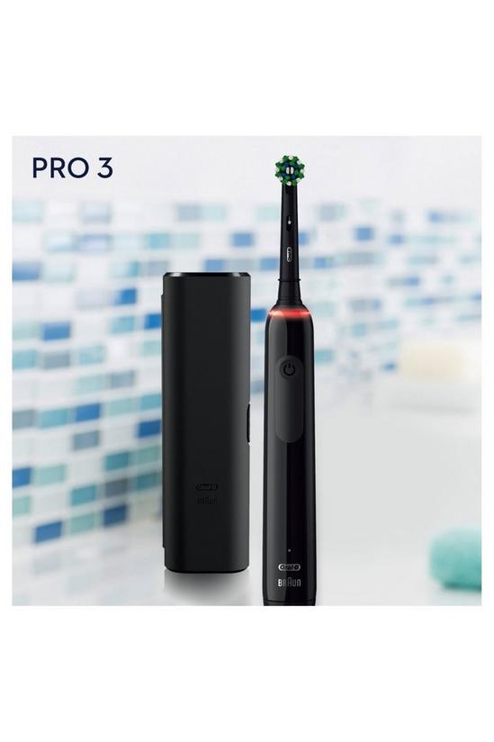 Oral B Pro 3 3500 Toothbrush And Travel Case Black 3