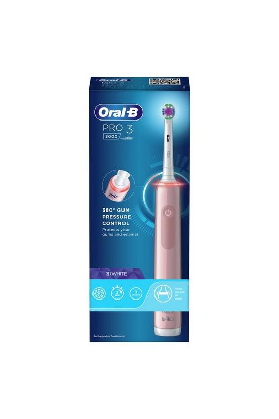 Oral B Pro 3 3000 Toothbrush - Pink (3d White) 2