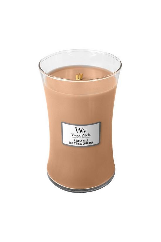 Woodwick Large Hourglass Golden Milk Candle 2