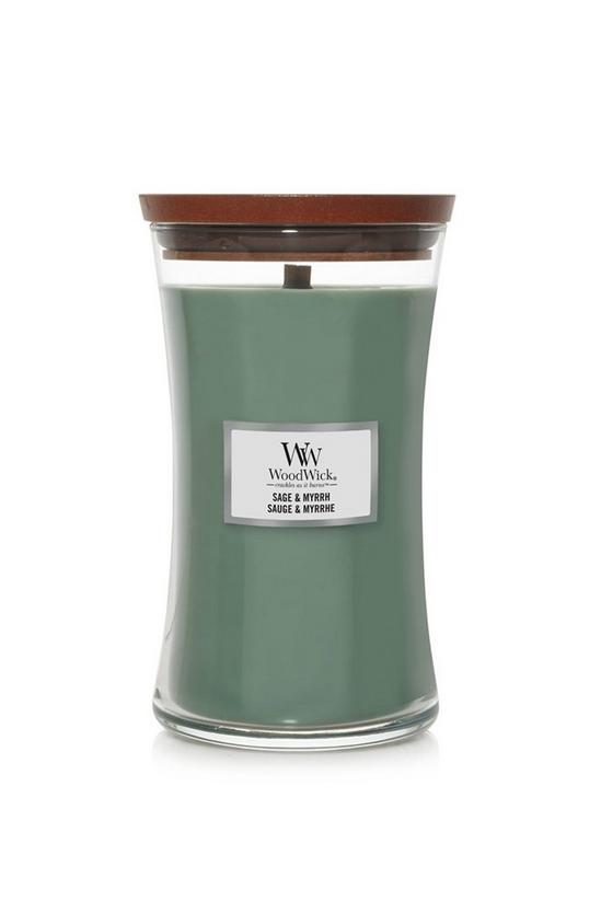 Woodwick Large Hourglass Sage And Myrrh Candle 1