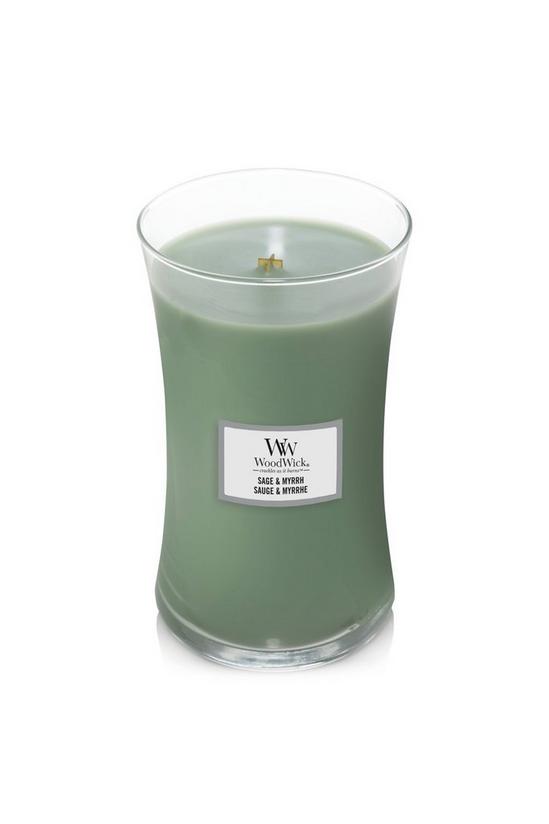 Woodwick Large Hourglass Sage And Myrrh Candle 2