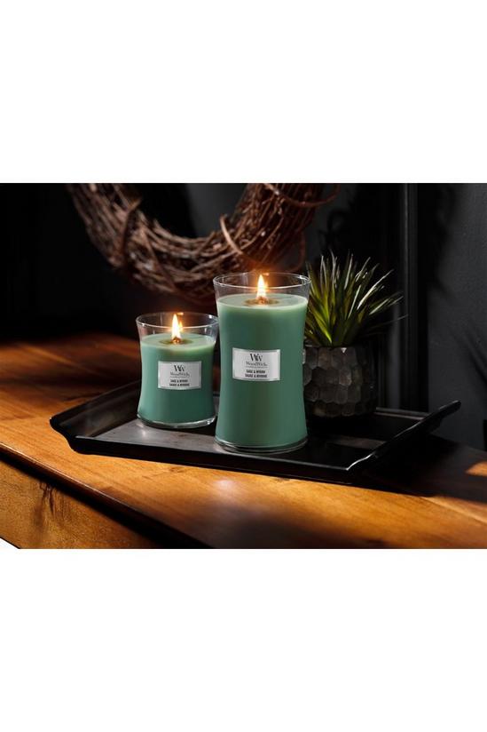 Woodwick Large Hourglass Sage And Myrrh Candle 3