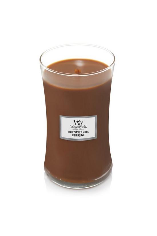 Woodwick Large Hourglass Stonewashed Suede Candle 2