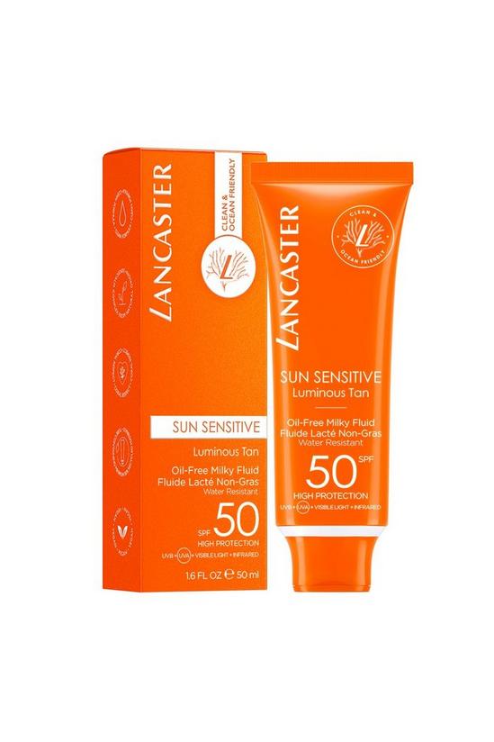 Lancaster Sensitive Oil-Free Milky Face Fluid Sunscreen & Sun Protection Cream Spf50 50ml 2
