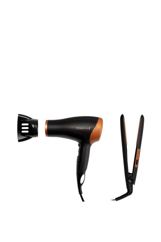 Remington Copper Hair Dryer And Straightener Gift Set 1