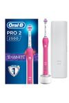 Oral B Pro 2 2500 Toothbrush And Travel Case Pink thumbnail 2