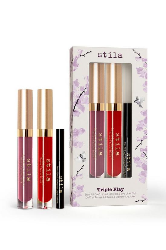 Stila Triple Play Stay All Day Liquid Lipstick and Eye Liner Set 1
