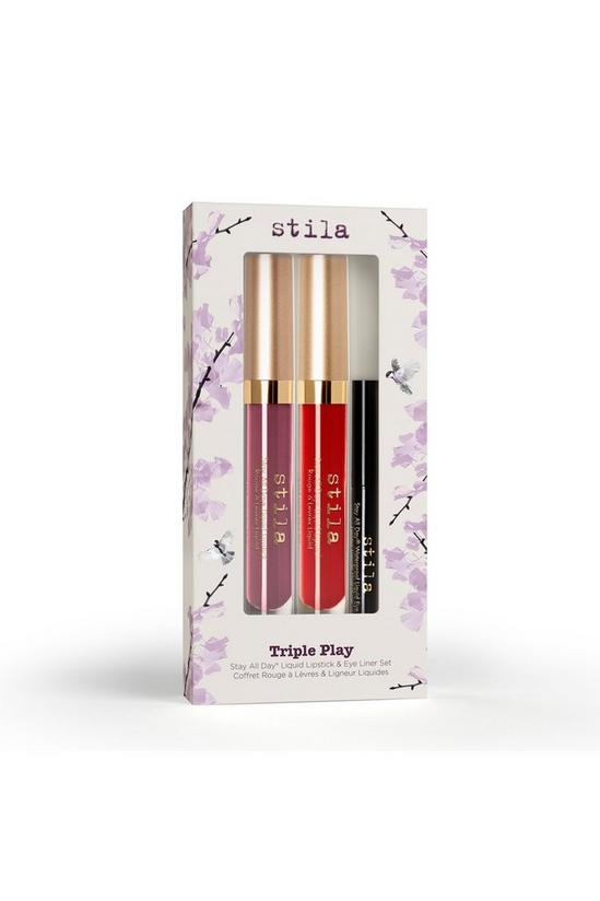 Stila Triple Play Stay All Day Liquid Lipstick and Eye Liner Set 2