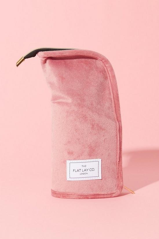 The Flat Lay Co Pink Velvet Brush Case 1