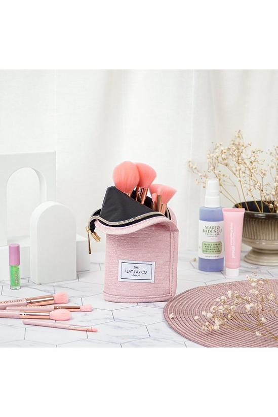 The Flat Lay Co Pink Croc Brush Case 4