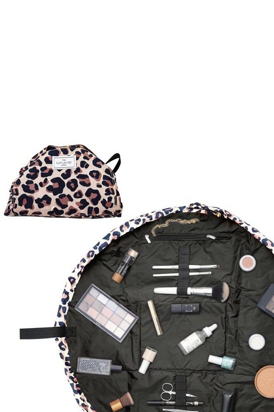 The Flat Lay Co XXL Leopard Open Flat Makeup Bag 1