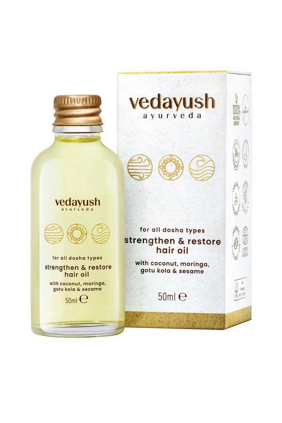 Vedayush Strengthen & Restore Hair Oil with Coconut, Moringa, Gotu Kola & Sesame 50ml 2