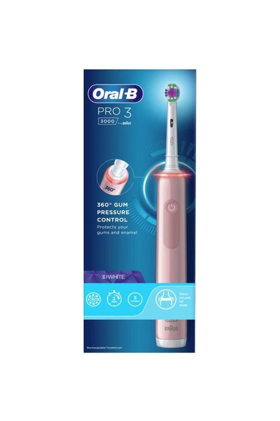 Oral B Pro 3 3000 3D White Pink Electric Rechargeable Toothbrush 1