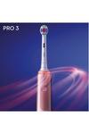 Oral B Pro 3 3000 3D White Pink Electric Rechargeable Toothbrush thumbnail 5