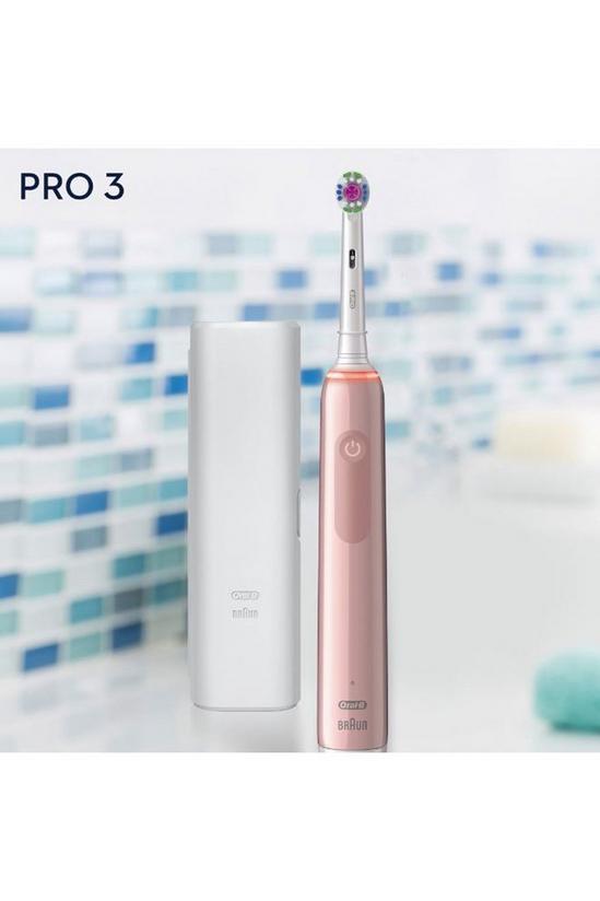 Oral B Pro 3 3000 3D White Pink Electric Rechargeable Toothbrush 6