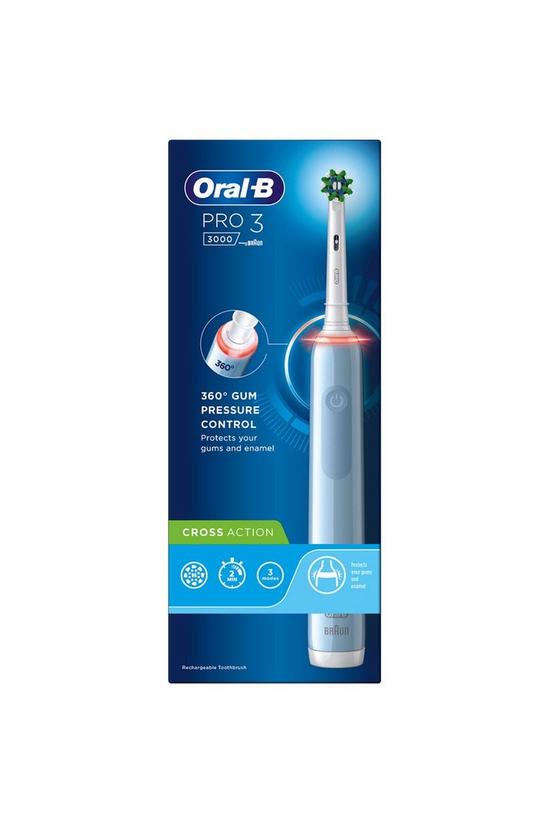 Braun Pro 3 3000 CrossAction Blue Electric Rechargeable Toothbrush 1