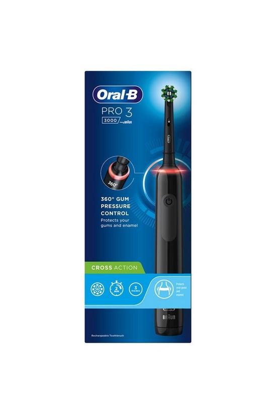 Oral B Pro 3 3000 CrossAction Black Electric Rechargeable Toothbrush 1