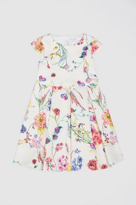 Blue Zoo Younger Girls Cap Sleeve Floral Dress 1