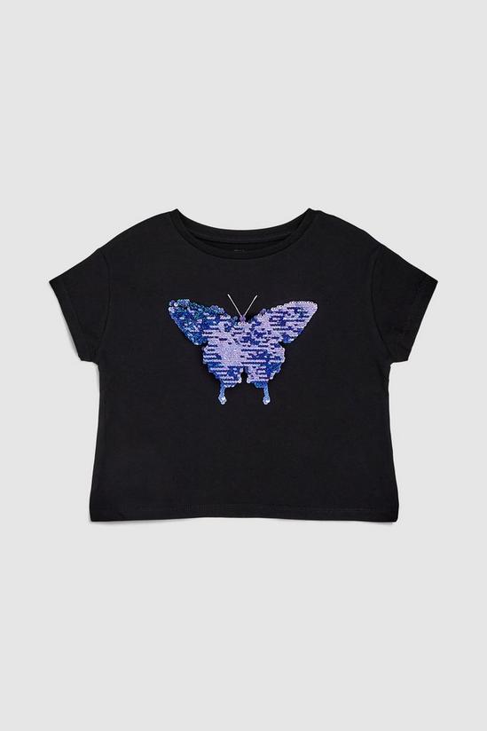 Blue Zoo Younger Girls Butterfly Cropped Tee 1