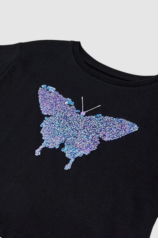 Blue Zoo Younger Girls Butterfly Cropped Tee 3