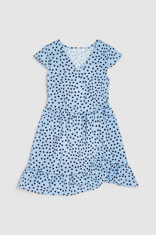 Blue Zoo Younger Girl Wrap Spot Dress 1