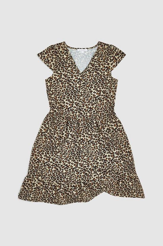 Blue Zoo Younger Girl Leopard Wrap Dress 1