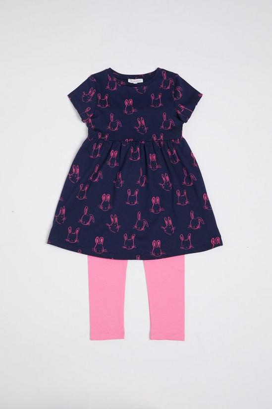 Blue Zoo Toddler Girls Bunny Jersey Dress 4
