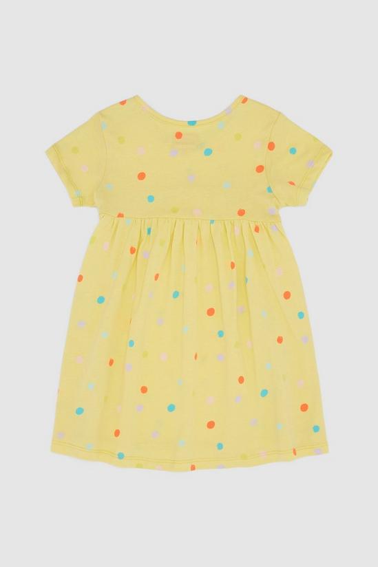 Blue Zoo Girls Yellow Spotted Print Cotton Dress 2