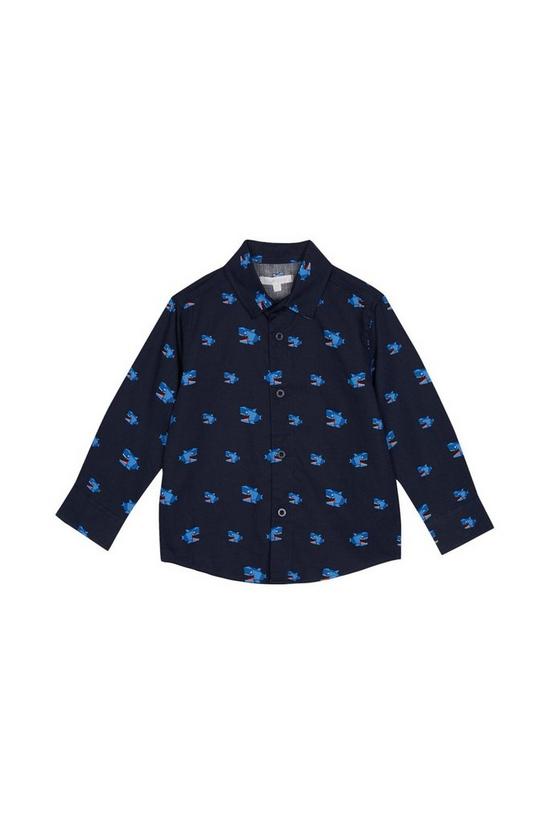 Blue Zoo Boys Shark Print Long Sleeve Shirt 1