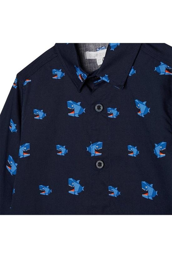 Blue Zoo Boys Shark Print Long Sleeve Shirt 3