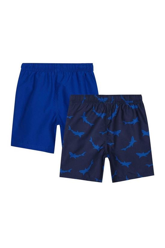 Blue Zoo Boys 2 Pack Shark Swim Shorts 2