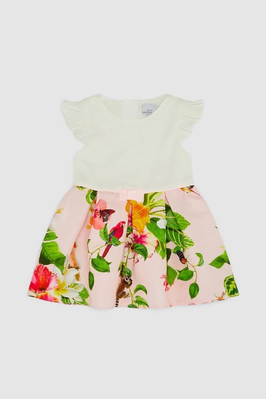 Blue Zoo Baby Girls Pale Pink Floral Print Dress 1