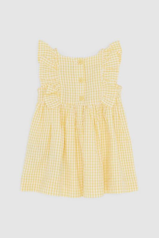 Blue Zoo Baby Girls Yellow Checked Cotton Dress 2