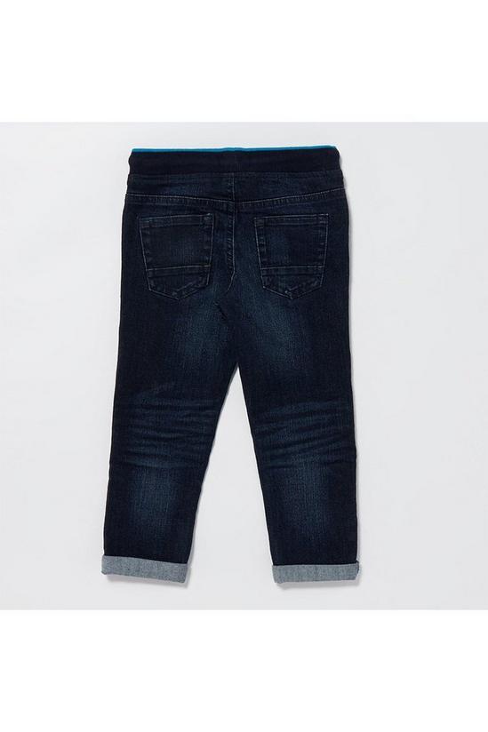 Blue Zoo Boys Ribbed Waist Mid Wash Jeans 2