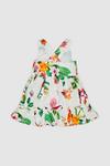 Blue Zoo Girls Off White Floral Print Tiered Dress thumbnail 2