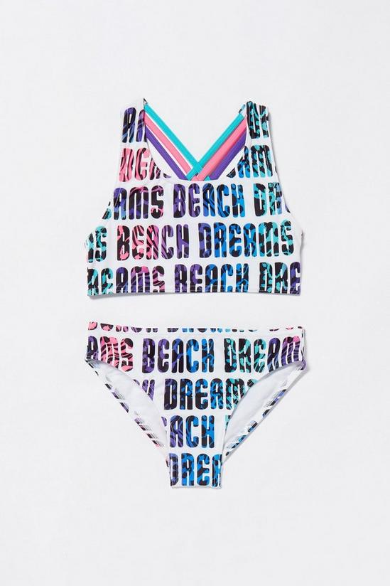 Blue Zoo Girls Beach Dreams Print Bikini 1
