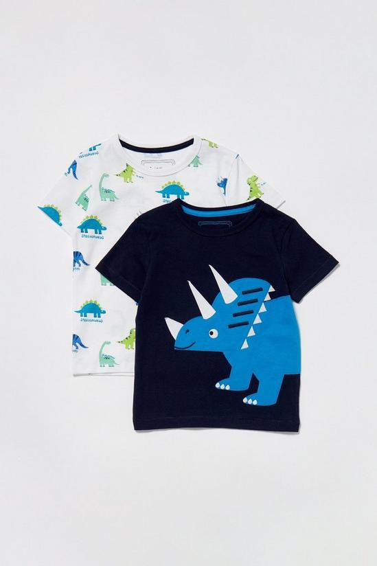 Blue Zoo 2 Pack Boys Dinosaur T-Shirts 1