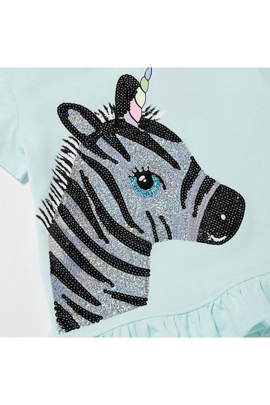 Blue Zoo Girls Sequin Zebra Tee & Bag 3