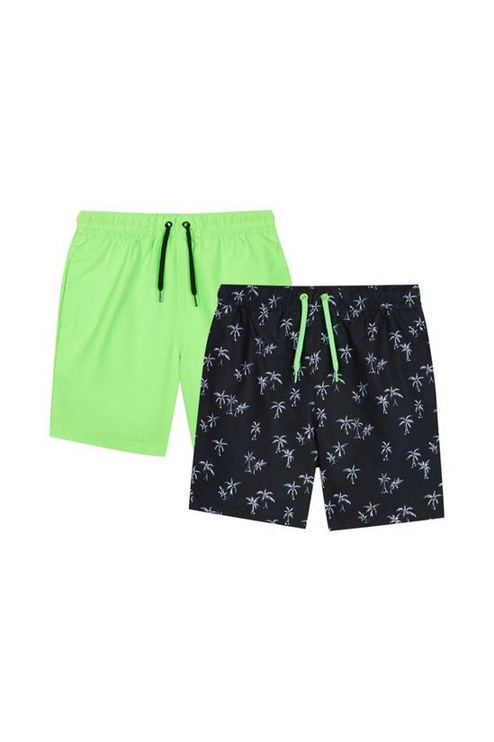 Blue Zoo Boys 2 Pack Palm Swim Shorts 1