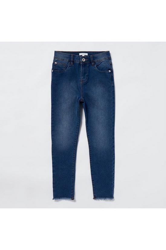 Blue Zoo Girls Blue Mid Wash Jeans 4