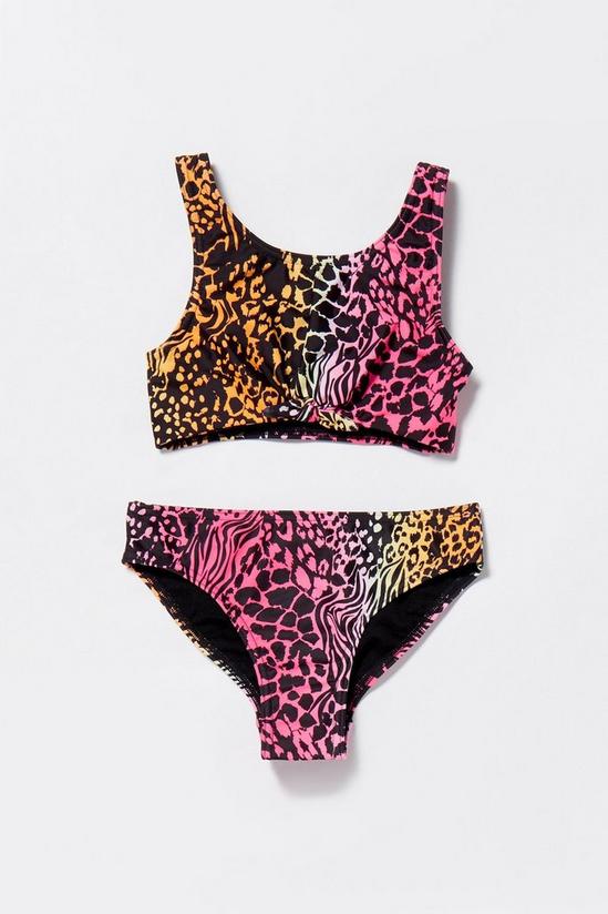 Blue Zoo Girls Multicoloured Leopard Print Bikini 1