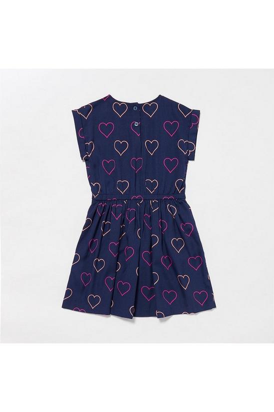 Blue Zoo Girls Navy Heart Print Dress 2